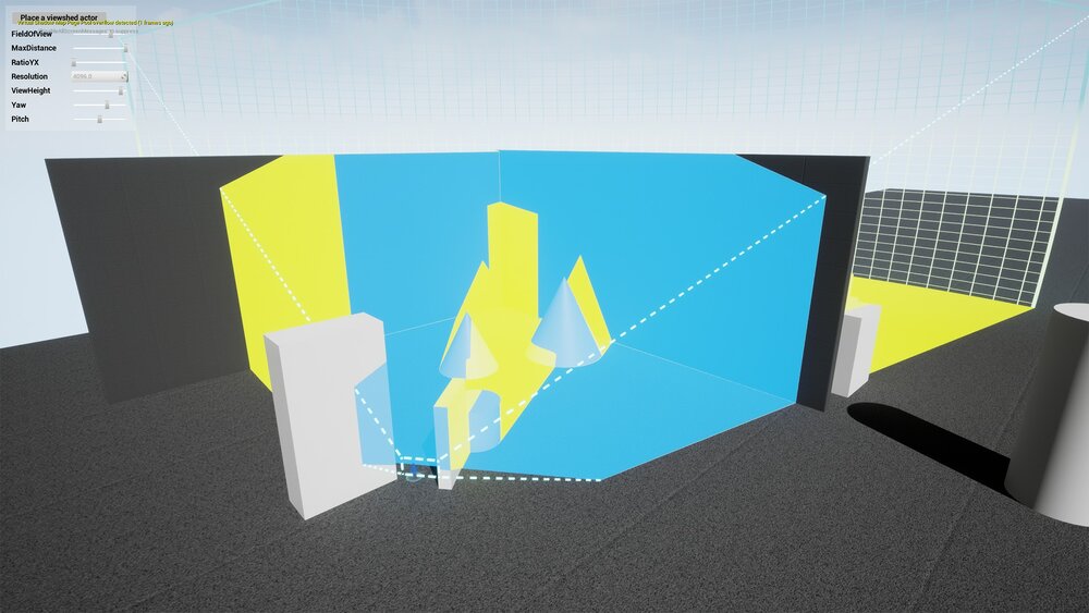 Viewshed Analysis: Area Visibility and Camera Frustum Visualization 