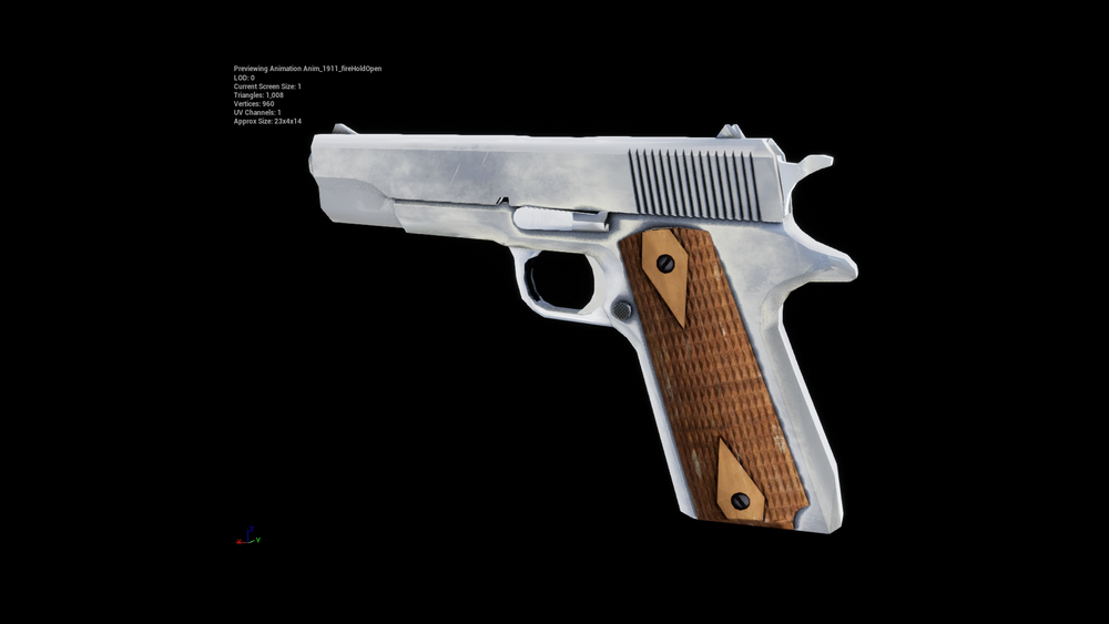 Low Poly Animated 1911 Pistol 