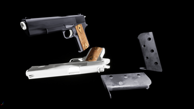 Low Poly Animated 1911 Pistol 