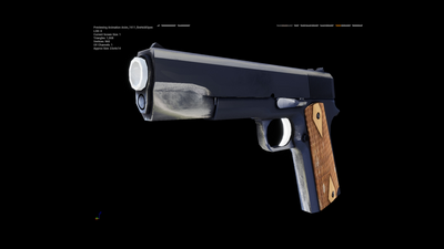 Low Poly Animated 1911 Pistol 