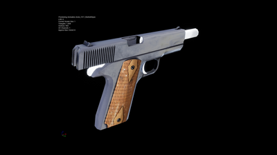 Low Poly Animated 1911 Pistol 