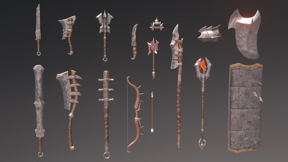 Fantasy Orc Weapon Set 