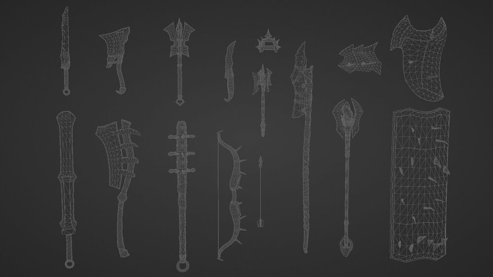 Fantasy Orc Weapon Set 