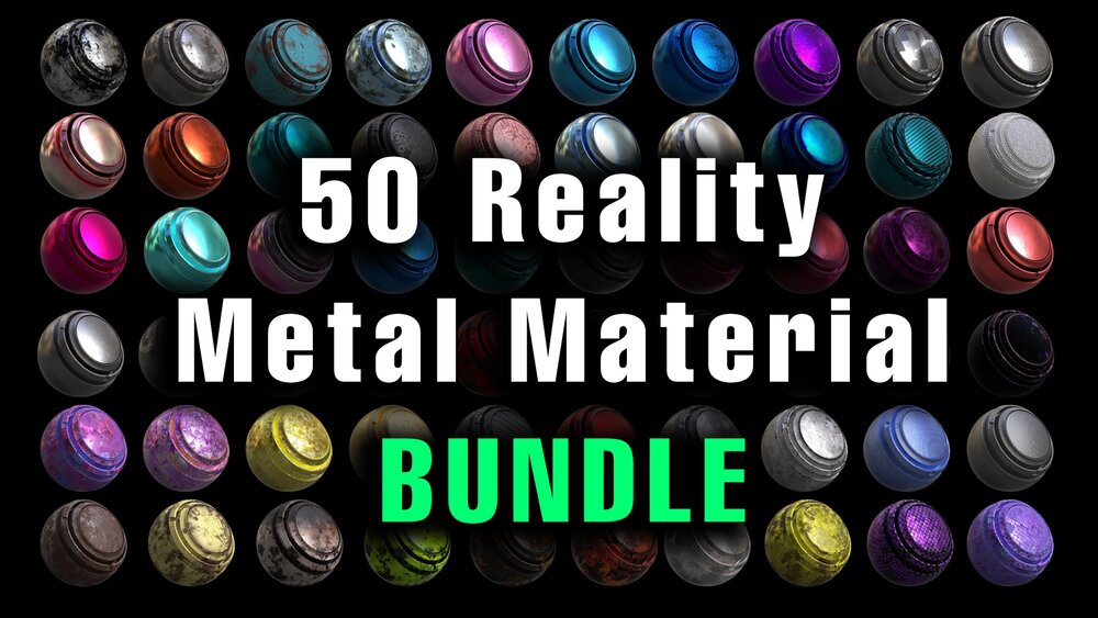 50 High Quality 4K Metal Materials BUNDLE V1 