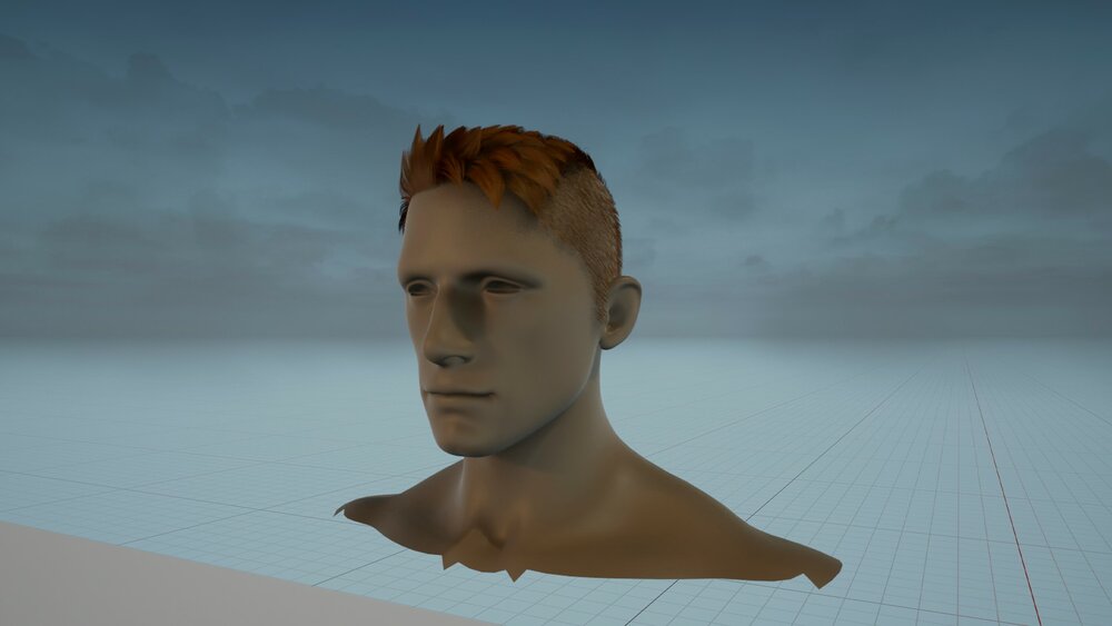 Male Stylized Hair For Game 