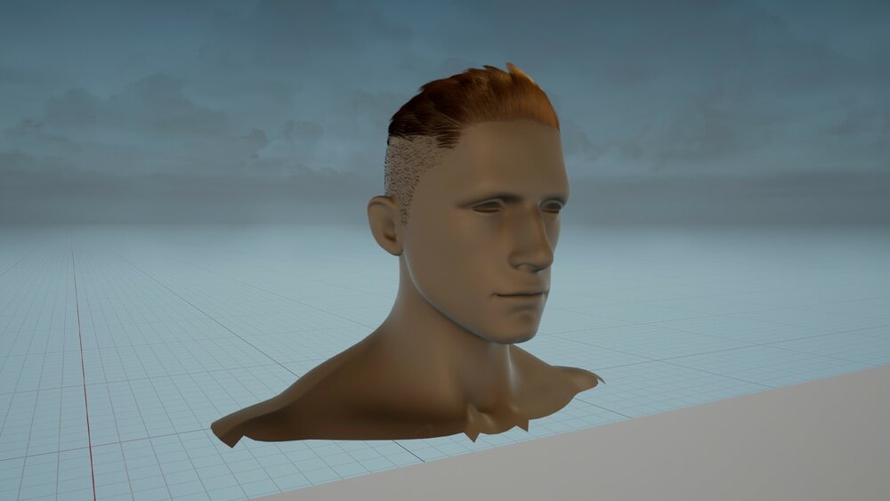 Male Stylized Hair For Game 