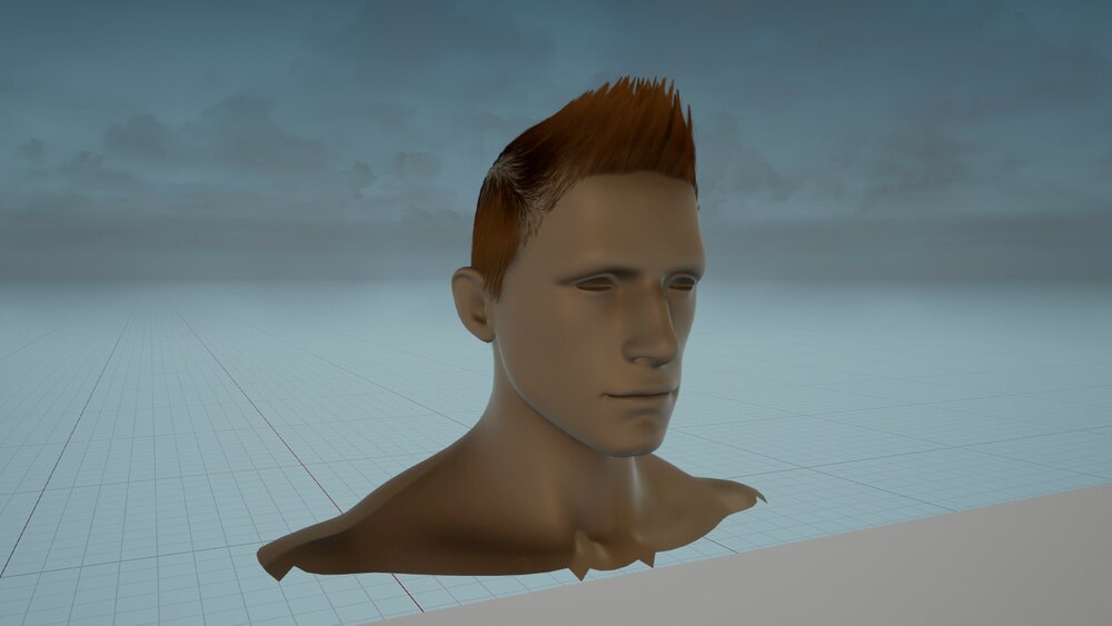 Male Stylized Hair For Game 