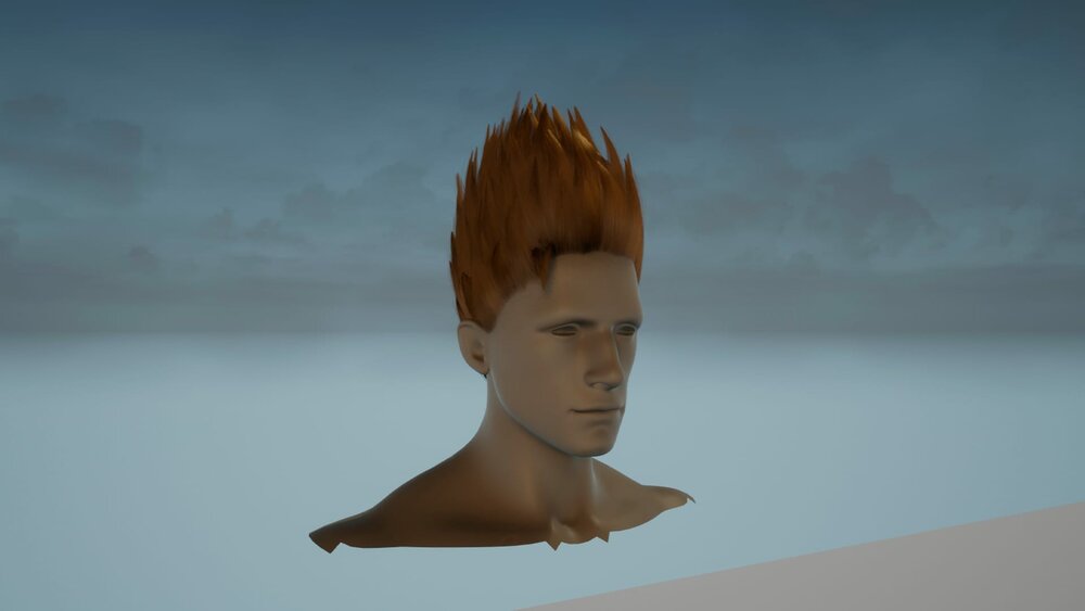 Male Stylized Hair For Game 