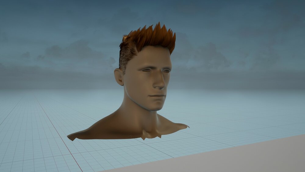 Male Stylized Hair For Game 