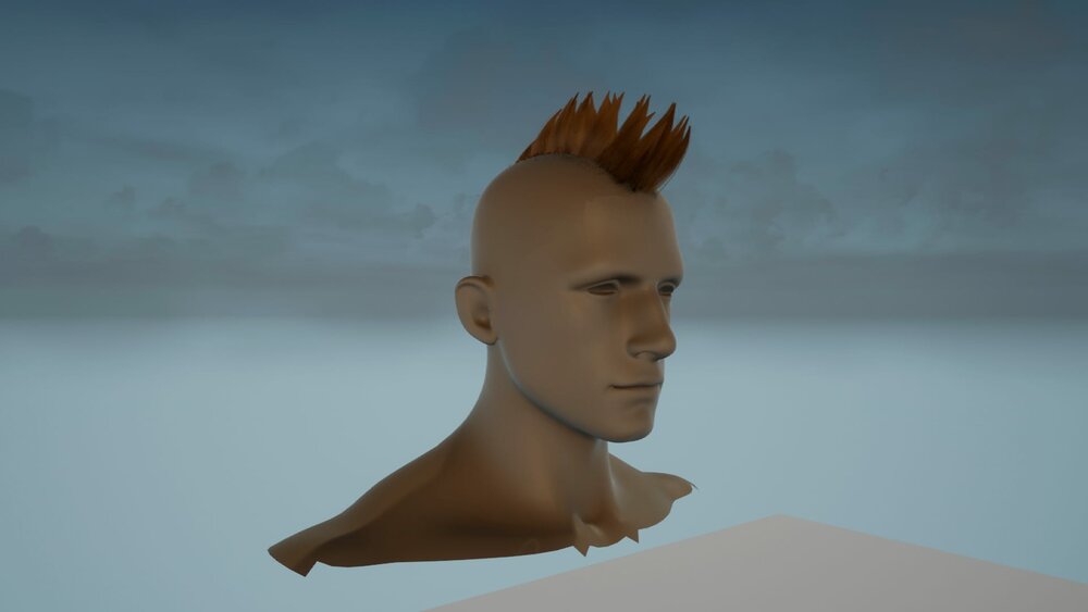 Male Stylized Hair For Game 