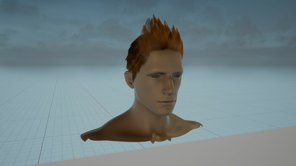 Male Stylized Hair For Game 