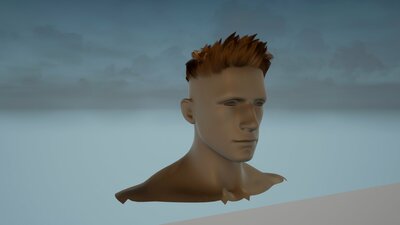 Male Stylized Hair For Game 