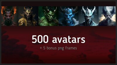 500 Evil Avatar Portraits SET 