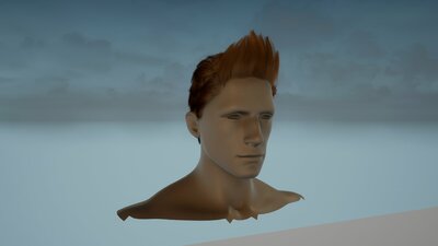 Male Stylized Hair For Game 