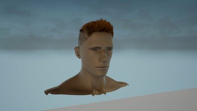 Male Stylized Hair For Game 