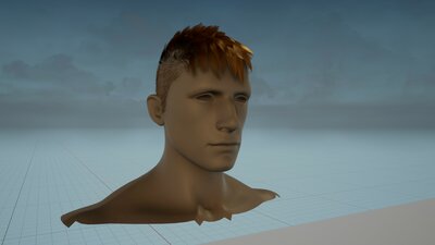 Male Stylized Hair For Game 