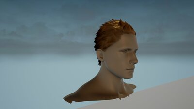 Male Stylized Hair For Game 