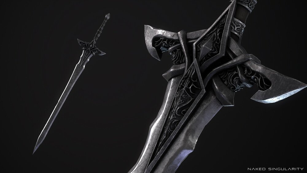 DARK FANTASY MEDIEVAL WEAPONS - Skeletal weapon ready [Sword,Shield,Axe,Bow...] 