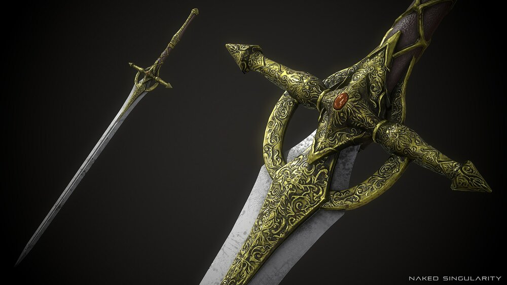 DARK FANTASY MEDIEVAL WEAPONS - Skeletal weapon ready [Sword,Shield,Axe,Bow...] 