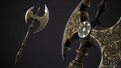 DARK FANTASY MEDIEVAL WEAPONS - Skeletal weapon ready [Sword,Shield,Axe,Bow...] 