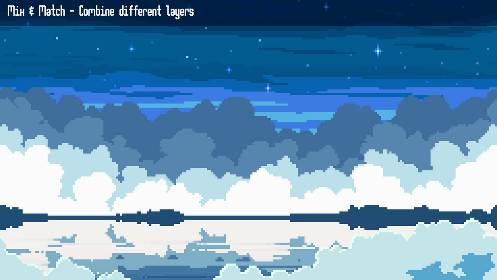 Pixel Skies Background pack 