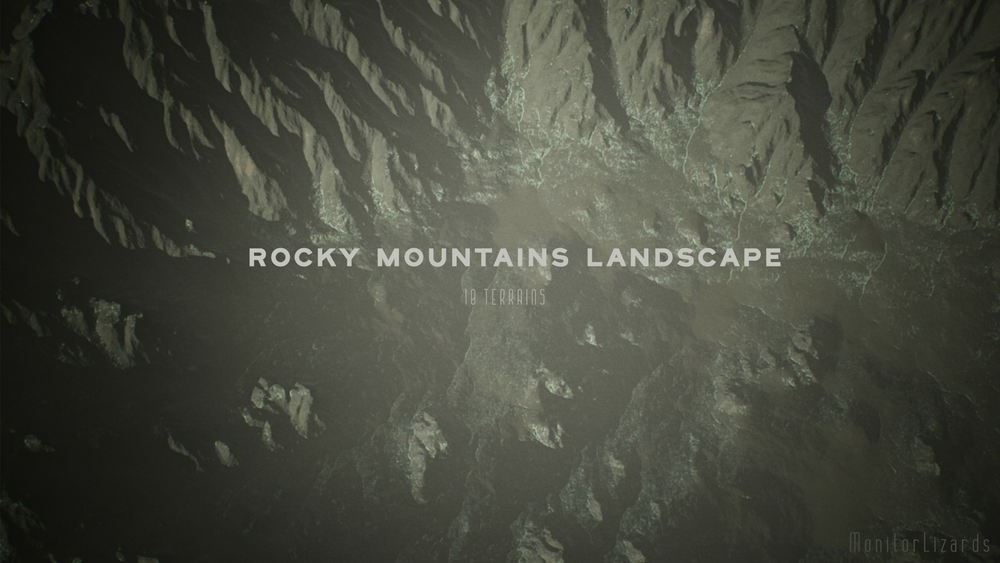 Rocky Mountains Landscape Heightmaps 