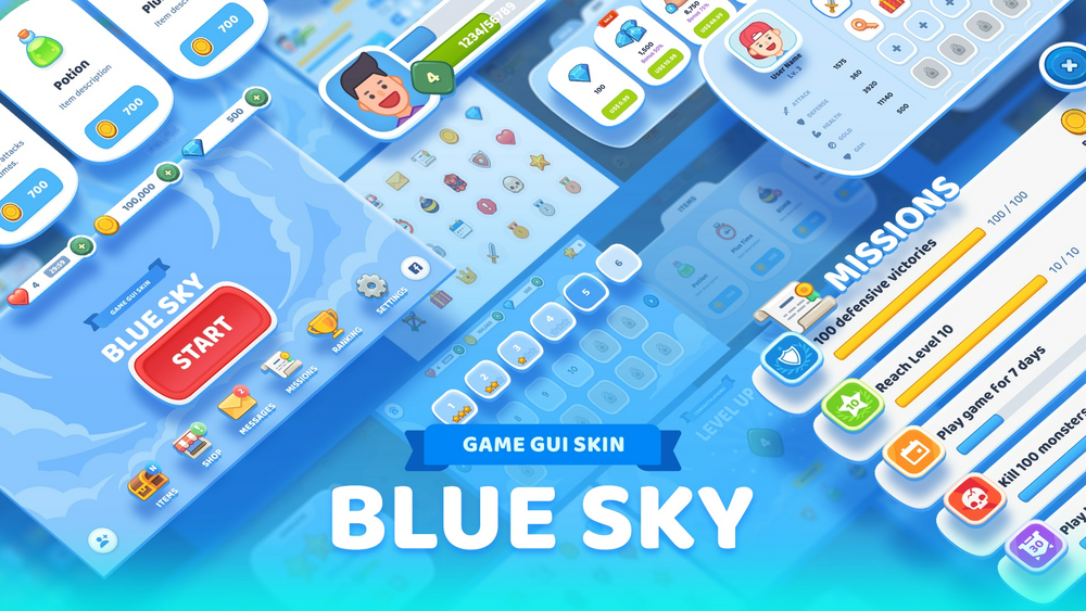 GUI Kit - BlueSky 