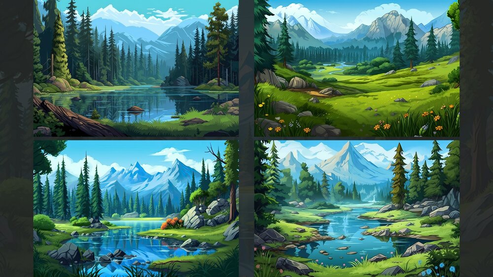 BACKGROUND - Stylized Mountain 1 