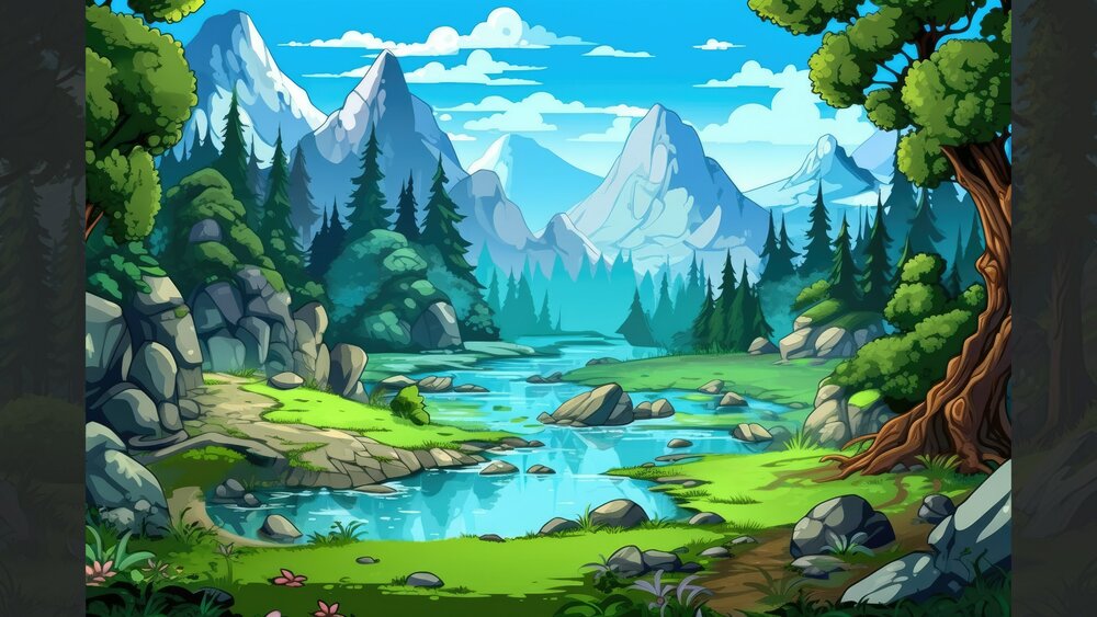 BACKGROUND - Stylized Mountain 1 