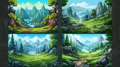 BACKGROUND - Stylized Mountain 1 