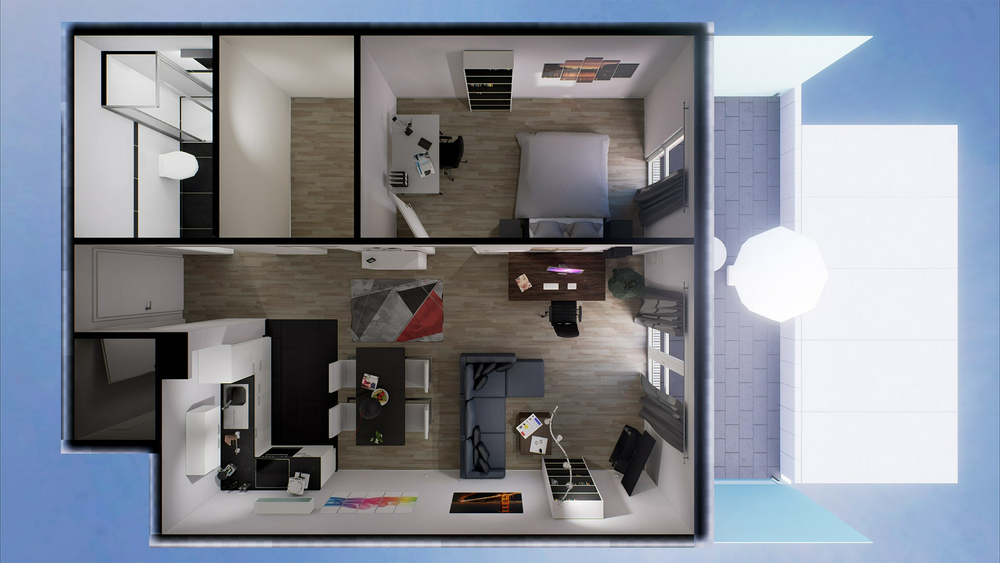 ThreeDee: Modern Flat Interior 