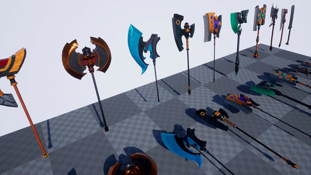 Stylized Axes PBR Asset Pack Vol.1 