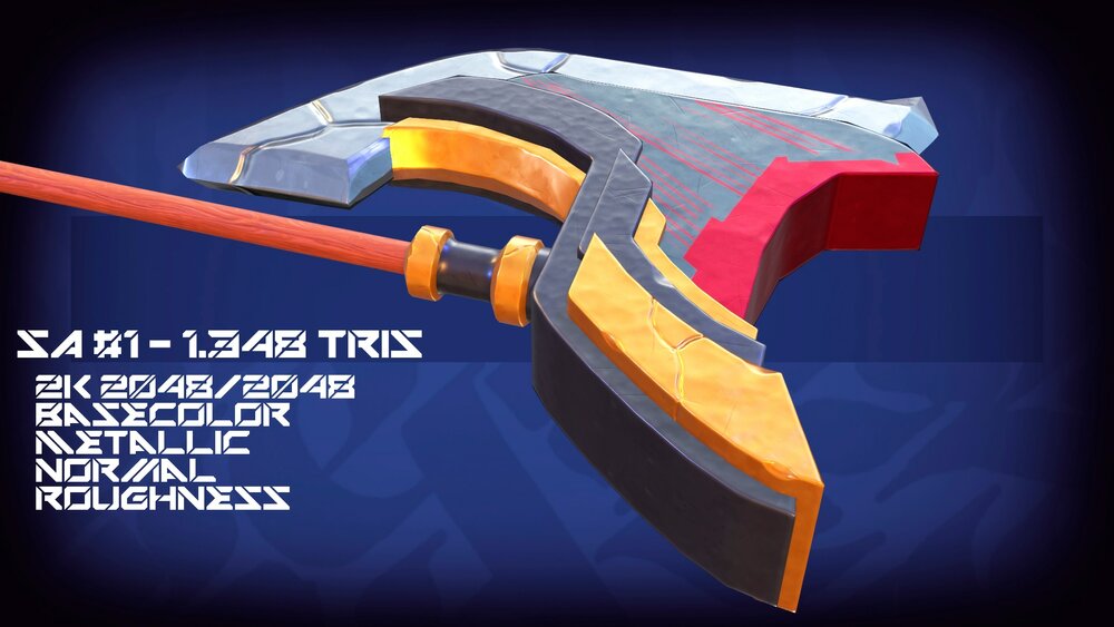 Stylized Axes PBR Asset Pack Vol.1 