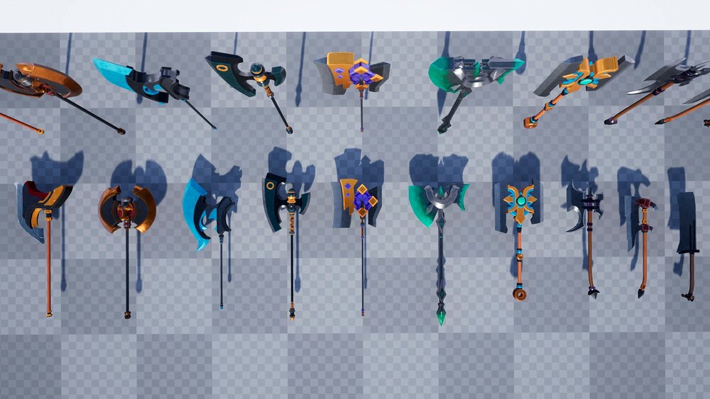 Stylized Axes PBR Asset Pack Vol.1 