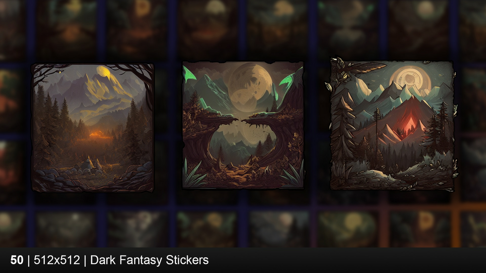 Dark Fantasy Stickers 