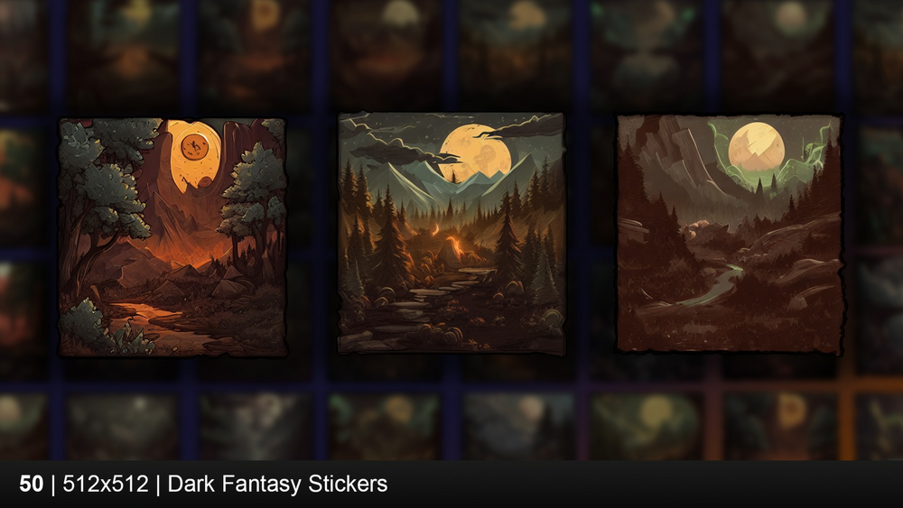 Dark Fantasy Stickers 