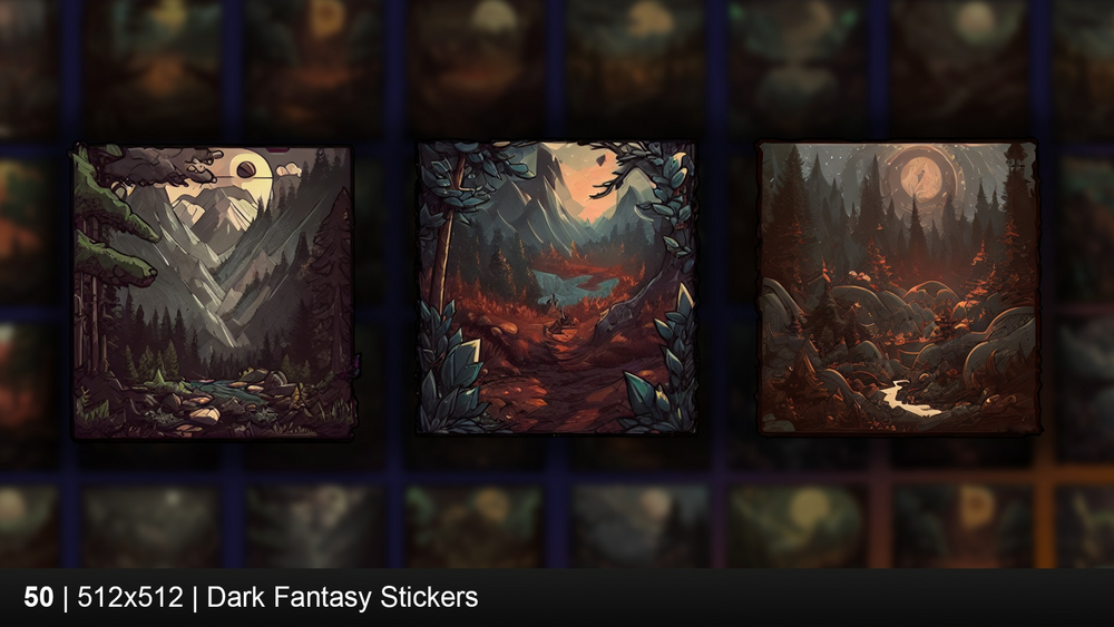 Dark Fantasy Stickers 