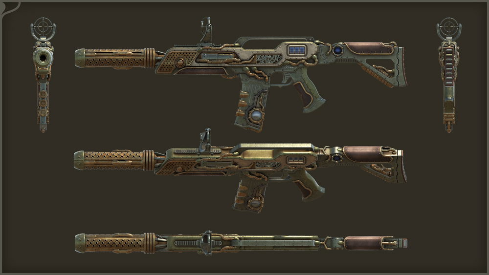 The SteamPunk Assault Rifle 