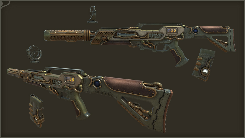 The SteamPunk Assault Rifle 