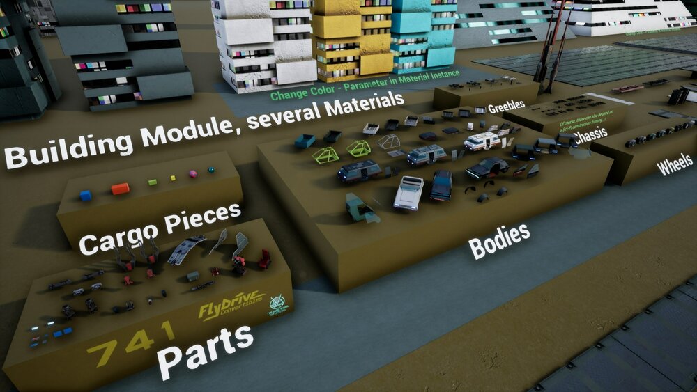 Sci-Fi Drive 2 Fly Transforming Customizable Modular Vehicles 