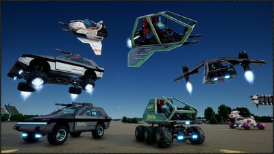 Sci-Fi Drive 2 Fly Transforming Customizable Modular Vehicles 