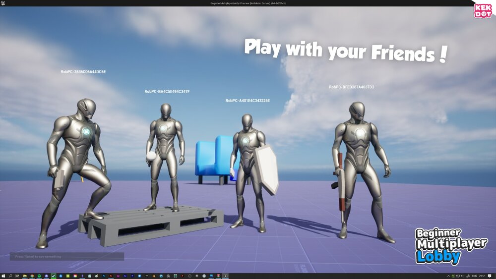 Beginner Multiplayer Lobby - Blueprint Template - By Kekdot 