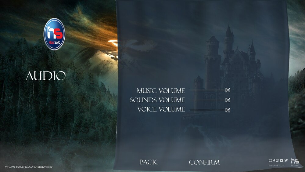 Game Menu Interface 