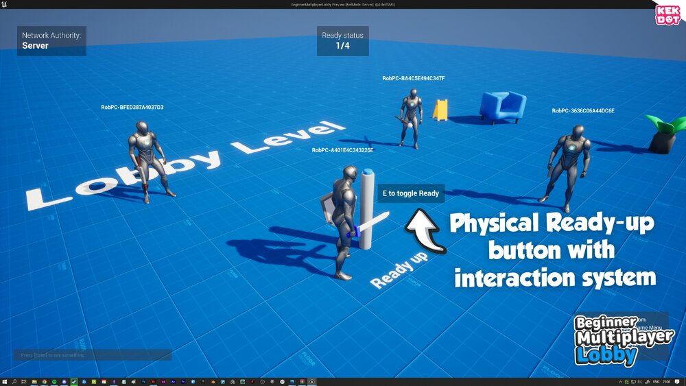Beginner Multiplayer Lobby - Blueprint Template - By Kekdot 