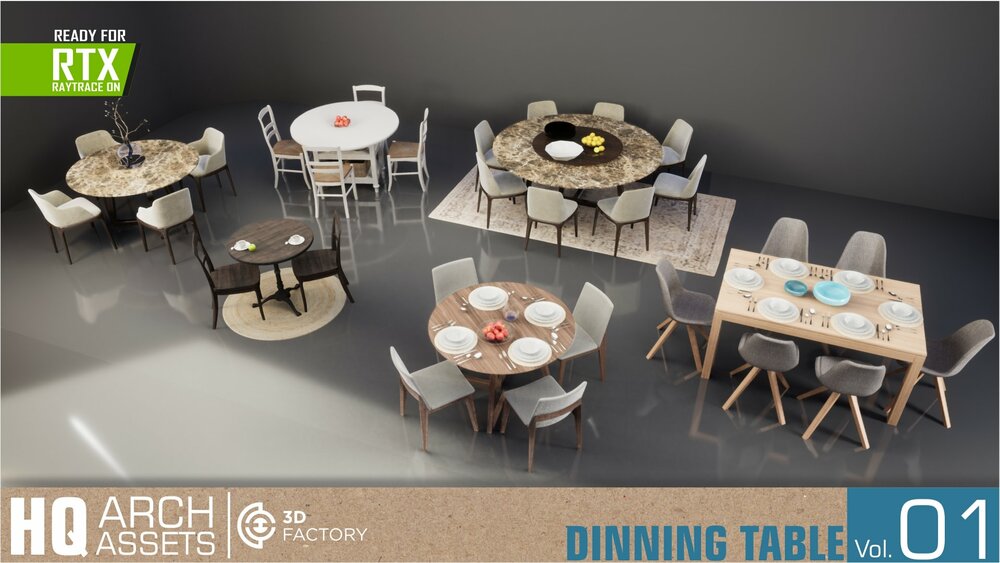 HQ Arch Assets / Dining TableVol.1 