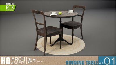 HQ Arch Assets / Dining TableVol.1 