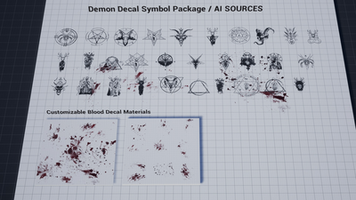 180+ Customizable Horror Decal Pack BUNDLE / AI SOURCE 