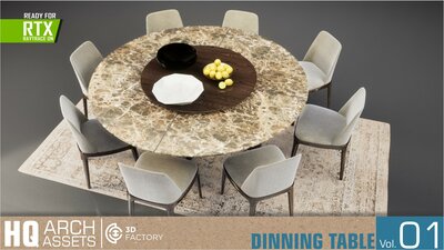 HQ Arch Assets / Dining TableVol.1 