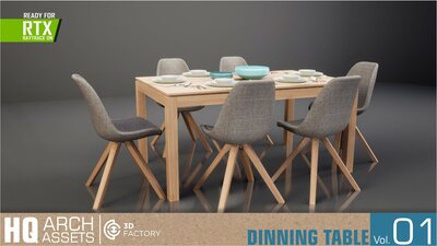 HQ Arch Assets / Dining TableVol.1 