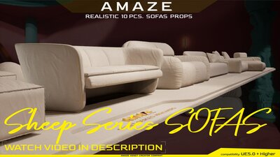 Sofas Realistic Prop Set 1 (Sheep Series) 